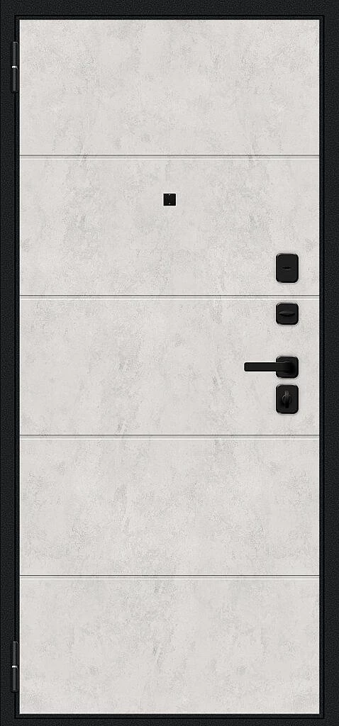 Входная дверь Граффити-1 Инсайд/SBlack Букле черное/Look Art BR6222 внутренняя сторона