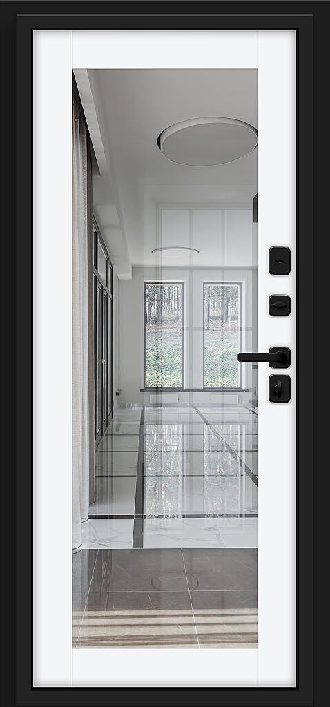 Фото Входная дверь Флэт/SBlack Black Shell/White Silk BR6170 внутренняя сторона