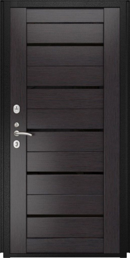 Входная дверь ДвериПРО Модель L-48 СБ-1 (лак.черное, 16мм, венге) DPRO196871 внутренняя сторона