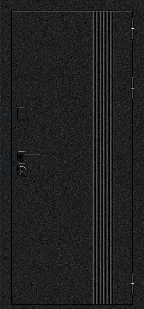 Входная дверь Эйр Букле черное/White Shell BR5606 внешняя сторона