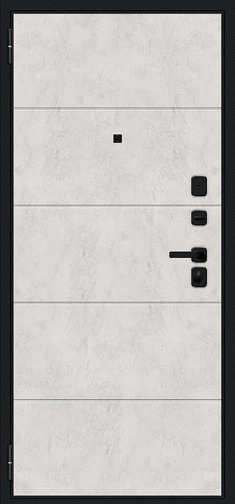 Входная дверь Граффити-1 Инсайд/SBlack Букле черное/Look Art BR6222 внутренняя сторона